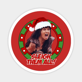 Xena Sleigh Them All Chakram Magnet